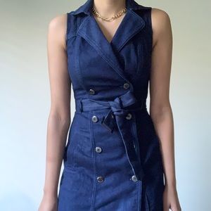 White House Black Market Denim Trench Dress